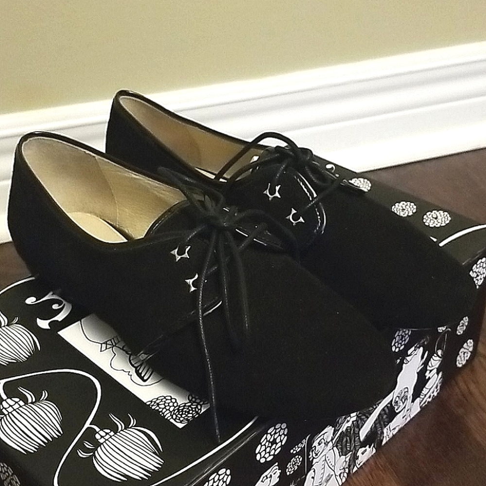 F-Troupe Suede Loafers Black Sz 36 NIB